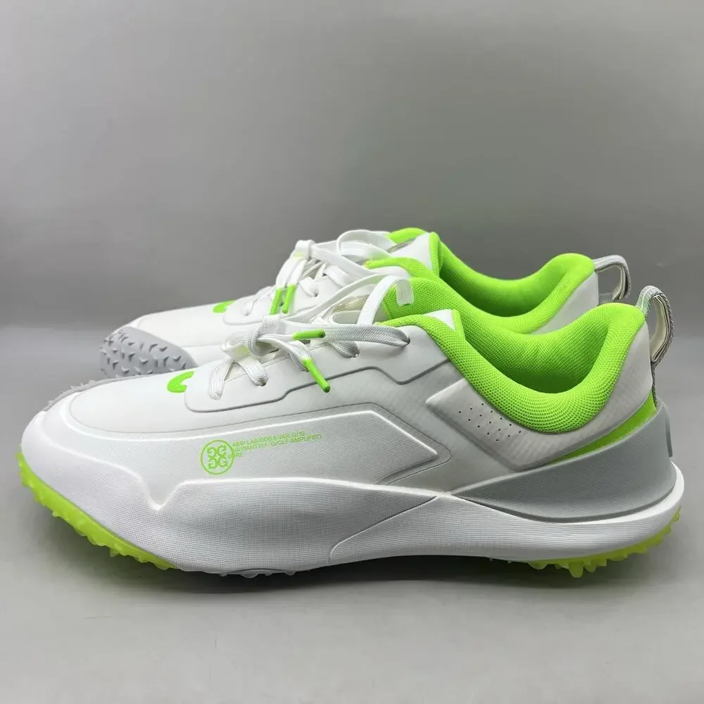G/FORE G/18 Spikeless Golf Shoes Men Size 15 White Neon Green Comfort Sneakers